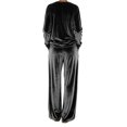thumbnail image 5 of Womens 2 Piece Lounge Set Velvet Crewneck Long Sleeve Tops and Baggy Wide Leg Velour Sweatpants with Pockets, 5 of 5