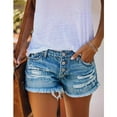 thumbnail image 3 of WEHUSE Women's Casual Summer Denim Shorts Mid Waisted Stretchy Ripped Jean Shorts with Pockets, 3 of 4