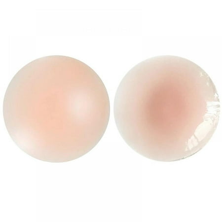 

Women Reusable Adhesive Nipple Covers Seamless Invisible Silicone Covers Waterproof Breast Petal Nipple Pads 01-Round M