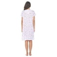 thumbnail image 4 of Casual Nights Women's Short Sleeve Nightgown Lace V-Neck Sleepshirt Night Dress, 4 of 5