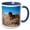Blue/White, variant on 3drose, Leonberger in Desert, Pr, 11oz Two-tone Yellow Mug
