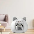 thumbnail image 5 of Bed for Indoor Cats & Small Dogs, Cat Calming Covered Sleeping House, Kittens - L 36CM, 5 of 8