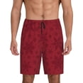 thumbnail image 2 of Daiia Christmas Red Snowflakes Mens Woven Stretch Pajama Short,Short Pajama Pants-Large, 2 of 9