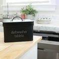 thumbnail image 3 of AuldHome Design Black Dishwasher Pod Holder, Tablet Container; Enamelware Kitchen Storage Tin w/ Lid, 3 of 7