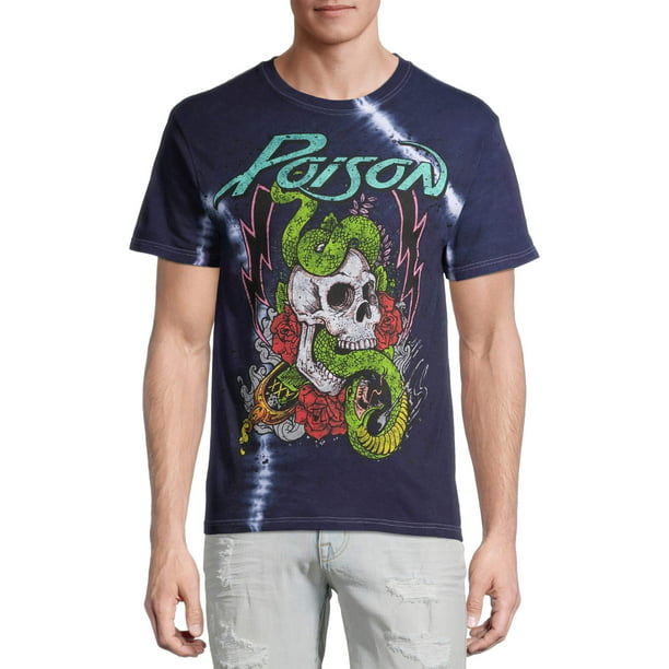 Poison - Poison Skull Tie Dye Men's and Big Men's Graphic T-shirt ...