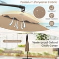 thumbnail image 6 of Gymax 10FT Offset Hanging Umbrella Patio Cantilever Umbrella w/ Easy Tilt Adjustment Taupe, 6 of 10