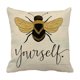 thumbnail image 5 of Ounissouiy Funda de almohada de abeja de dibujos animados de 45x45cm para oficina, funda de almohada para cama, funda protectora de cojín lavable Juegos de cama Tipo 2, 5 of 6