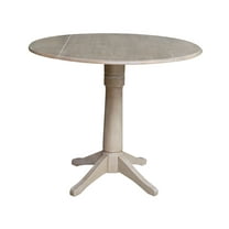 42" Round Dual Drop Leaf Pedestal Table - 36.3"H