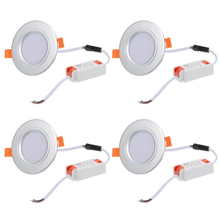 

4Pcs Ceiling Down Lamp Round LED Light Hanging Wire Downlight Circular Down Lamp