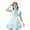 Sky Blue, variant on Girls 4pc Dirndl Dress 𝗢ktoberfest Traditional Puff Short Sleeve Midi Dresses with Bow Hairband+wrap Skirts Outfits