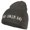 Dk Grey, variant on Bad Hair Day Embroidered Knitted Short Beanie - Black OSFM