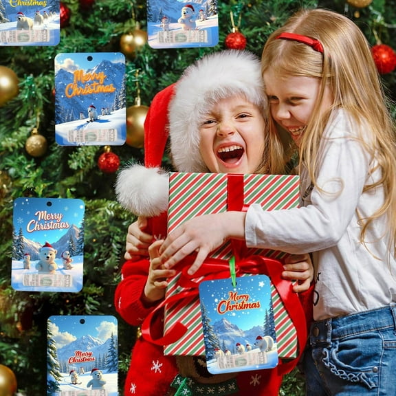 ddioayh Christmas Wallet with Santa Snowflake Design, Leather/Synthetic Material, Multiple Card Slots & Coin Pocket, Portable Holiday Gift for Home Decoration