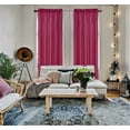 thumbnail image 3 of Lovely elegant 2pc MR2 hot pink curtain semi sheer voile with rod pocket solid color light filtering window tretament drape for any room inside outside 54" wide X 84" Long, 3 of 4