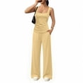 thumbnail image 5 of Idoravan Lounge Sets for Women Loose Tank Top Wide Leg Pants Soft Comfy Pajamas Set 2-Piece Outfits, 5 of 6