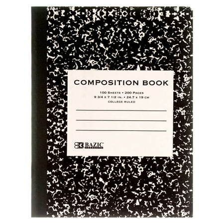 New 340130  Notebook Composition College Ruled 100 Sheets Bazic (48-Pack) Paper Cheap Wholesale Discount Bulk Seasonal Paper Dizzy
