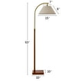 thumbnail image 4 of Oneach 63" MDF Metal Tall Floor Lamp with Lamp Shade, Farmhouse Standing Lamp for Bedroom, Living Room, Office, 4 of 9