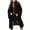 Black, variant on IROINNID Women's Winter Warm Mid-Long Front Open Coat Solid Color Overcoat Long Sleeve Outwear, Brown