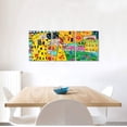 thumbnail image 2 of Graffiti Wall Decor Abstract Canvas Wall Art 3 Panel King and Queen Artworks Abstract Colorful Poster Print Graffiti Kiss Pictures Urban Street Painting for Bedroom Ready to Hang-12"x16"in, 2 of 6