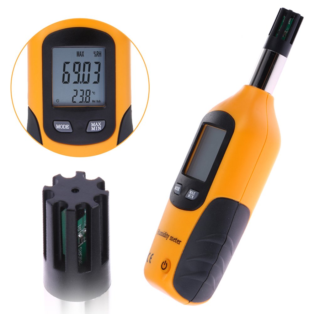 Mengshen Digital Temperature and Humidity Meter with Dew Point and Wet Bulb Temperature Battery Included M86
