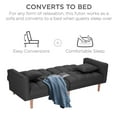 thumbnail image 6 of Couches and Sofas, YOFE Futon Sofa Bed, Modern Convertible Sofa Bed, Fabric Sleeper Sofa Bed with Armrests and 2 Pillows, Futon Couch for Home Living Room, Recliner Sofa Furniture, Dark Gray, Y1903, 6 of 11