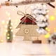 thumbnail image 5 of Adornos navideños de lino hechos a mano | Colgantes festivos con formas festivas | Decoración de tela a cuadros rojos con botones | Conjunto de diseños variados para decoración navideña, 5 of 6