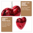 thumbnail image 2 of Shisuyan Boule Disco Suspendue en Forme de Cœur Verre Rouge 1Pcs 6.3X6.1X2.0In, 2 of 9