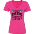 thumbnail image 3 of Inktastic That's My Awesome Granddaughter out There Cheerleader Women's V-Neck T-Shirt, 3 of 5
