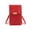 Red, variant on breaise PU Leather Small Crossbody Phone Bag,Phone Shoulder Bag,Zipper Shoulder Bag Wallet Purse Pocket