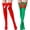 Bow, variant on 2 Pairs Christmas Thigh High Socks Halloween Women Striped Over Knee Stockings Candy Cane Socks for Women Girls