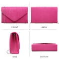 thumbnail image 5 of Dasein Women's Evening Bag Pleated Envelope Clutch Handbag Wedding Party Bridal Purse, 5 of 7