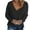 Black-Sweaters, variant on Knit Sweaters for Women Cozy V Neck Ripped Hem Pullover Oversized Long Sleeve Jumper Tops Fal Winter Solid Color Shirts