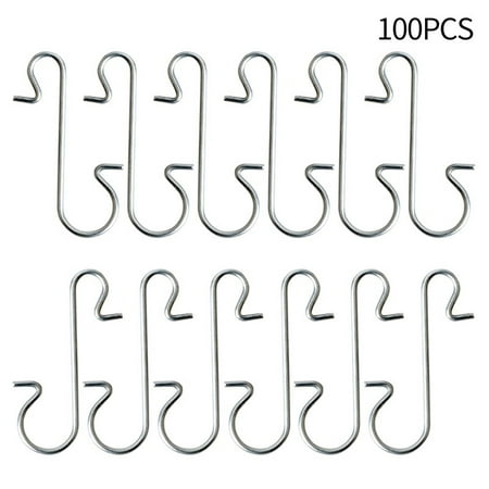 

100Pcs Xmas Ornament Hooks Metal Wire Hooks Ornament Hangers with Storage Box for Christmas Tree Decoration