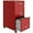 Red, variant on Pemberly Row 3 Drawers Vertical Silver Metal Filing Cabinet Pre-assembled
