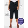thumbnail image 5 of Catherines Women's Plus Size Tall Sateen Stretch Capri, 5 of 6