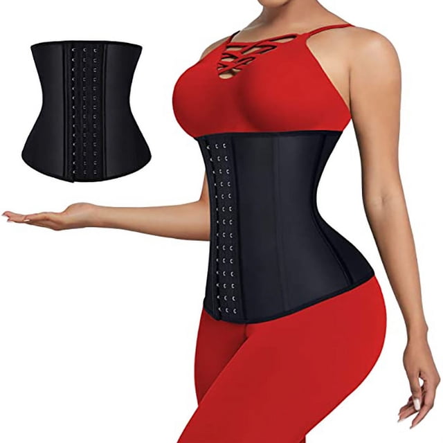 Corsé deportivo de látex para mujer, moldeador de reloj de arena (negro, XL) Sincero Electrónica