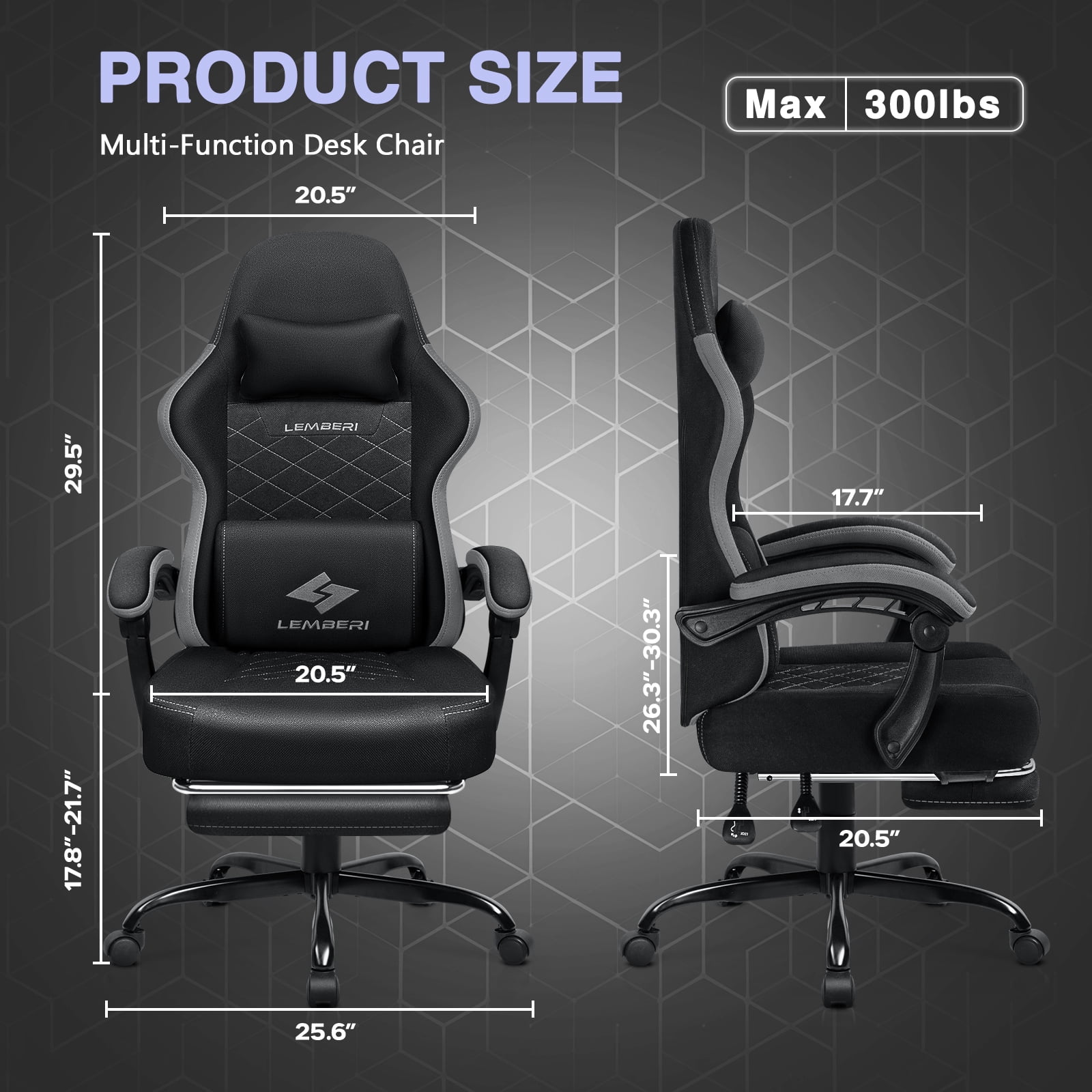 Waleaf Video Game Chairs with footrest,Gamer Chair for Adults,Big and Tall Chair, 400lb Capacity, Racing Style Computer Chair with Ergonomic Lumbar Support, Gaming Chairs for Teens