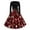 Red, variant on Lorytime Christmas Formal a Line Dresses for Women Snowflakes Crew Neck Elegant Dress Long Sleeve Party Dresses with Belt