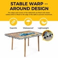 thumbnail image 4 of Black Plaid Easter Table Cloths for 6 Foot Rectangle Tables, Truck Spring Floral Bunny Animals Wooden Patio Waterproof Elastic Fitted Tablecloths, Washable Rectangular Table Cover for Camping, 4 of 8