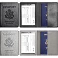 thumbnail image 2 of 2PCS Passport Holders，Ultra Slim Passport Wallet，PU Leather Passport Cover for Women and Men, 2 of 3