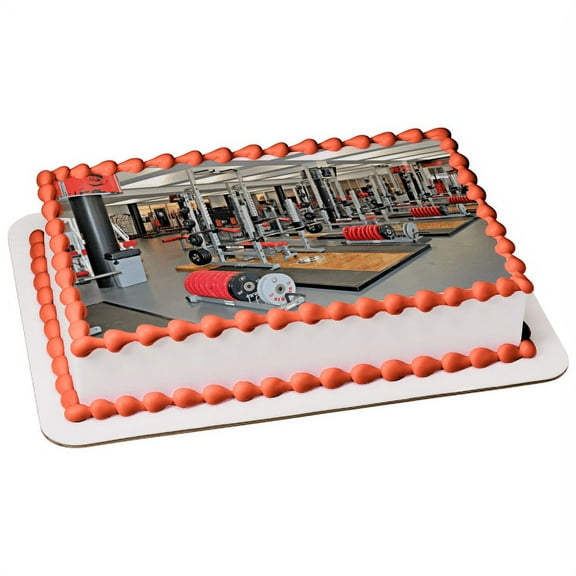 Gym Weight Room Cake Topper, by A Birthday Place