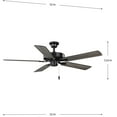 thumbnail image 2 of AirPro 52 in. Matte Black 5-Blade AC Motor Transitional Ceiling Fan, 2 of 2