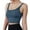 Blue, variant on Ramiter Bras for Women Womens Cross Back Strappy Sports Bra Comfort Medium Impact Bralette Wireless Yoga Workout Bras S,Black
