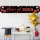 thumbnail image 4 of Letrero de graduación Clase de 2025 para jardín al aire libre | Gran banderola de poliéster negra y roja de 118.1x19.6in | Decoración para fiesta de graduación | Fondo para fotos | Fácil de colgar y, 4 of 7