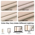 thumbnail image 3 of MaKefeile 100% Blackout Linen Blend Grommet Curtains for Bedroom, Thermal Insulated Curtains for Living Room,W52 x L84 Inch,Beige,2 Panels, 3 of 12