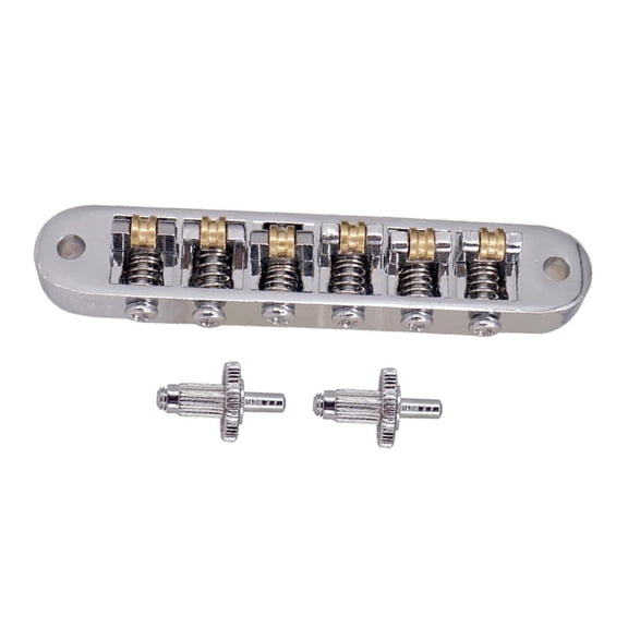 Puente de Sillín Yuyangstore Aleación de Zinc Plata con pernos para guitarra