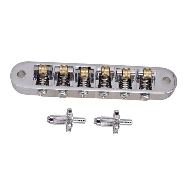 Esquirla Finest Zinc Alloy Iron Locking Roller Saddle Bridge with Studs Set for LP