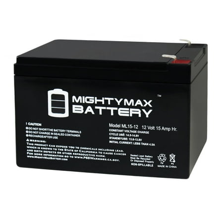 - ML15-12 12V 15AH F2 BATTERY REPLACEMENT FOR Zida 500WT36V, 500 WT 36V