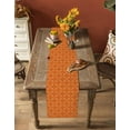 thumbnail image 5 of Orange Morocco Table Runner 60 Inches, Geometric Leaf Diamond Lattice Abstract Bed Runner Dresser Scarves Tabletop for Indoor Outdoor Parties/Ceremony/Banquet, 13" x 60", 5 of 8
