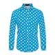 thumbnail image 5 of Camisa de Hombre INSPIRE CHIC con Patrón de Lunares, Cuello de Punta, Manga Larga, Botones, Talla 42, Azul, 5 of 6