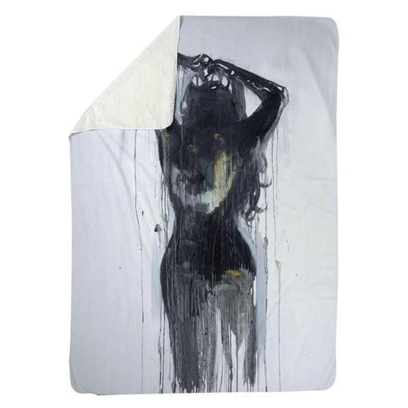 Begin Home Decor 5545-6080-FI65 60 x 80 in. Female Silhouette-Sherpa Fleece Blanket